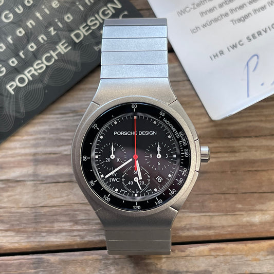 IWC porsche design titanium Mechaquartz chronograph Watch just serviced!