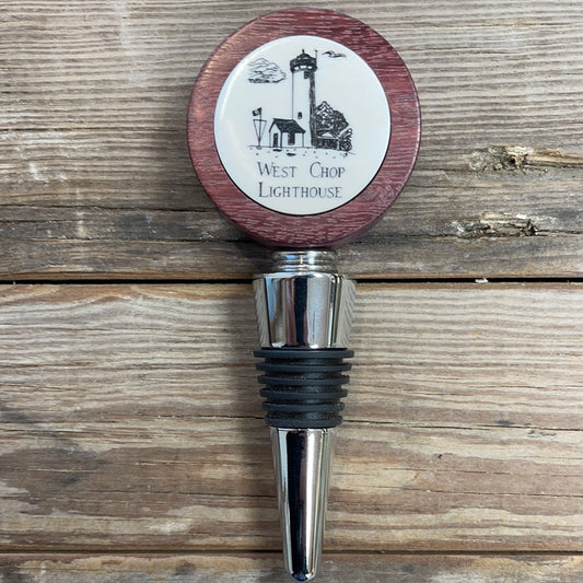 Scrimshaw wine stoppers and corkscrew