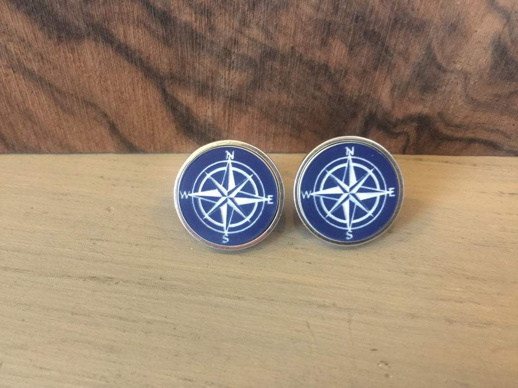 Compass Rose Sterling cufflinks
