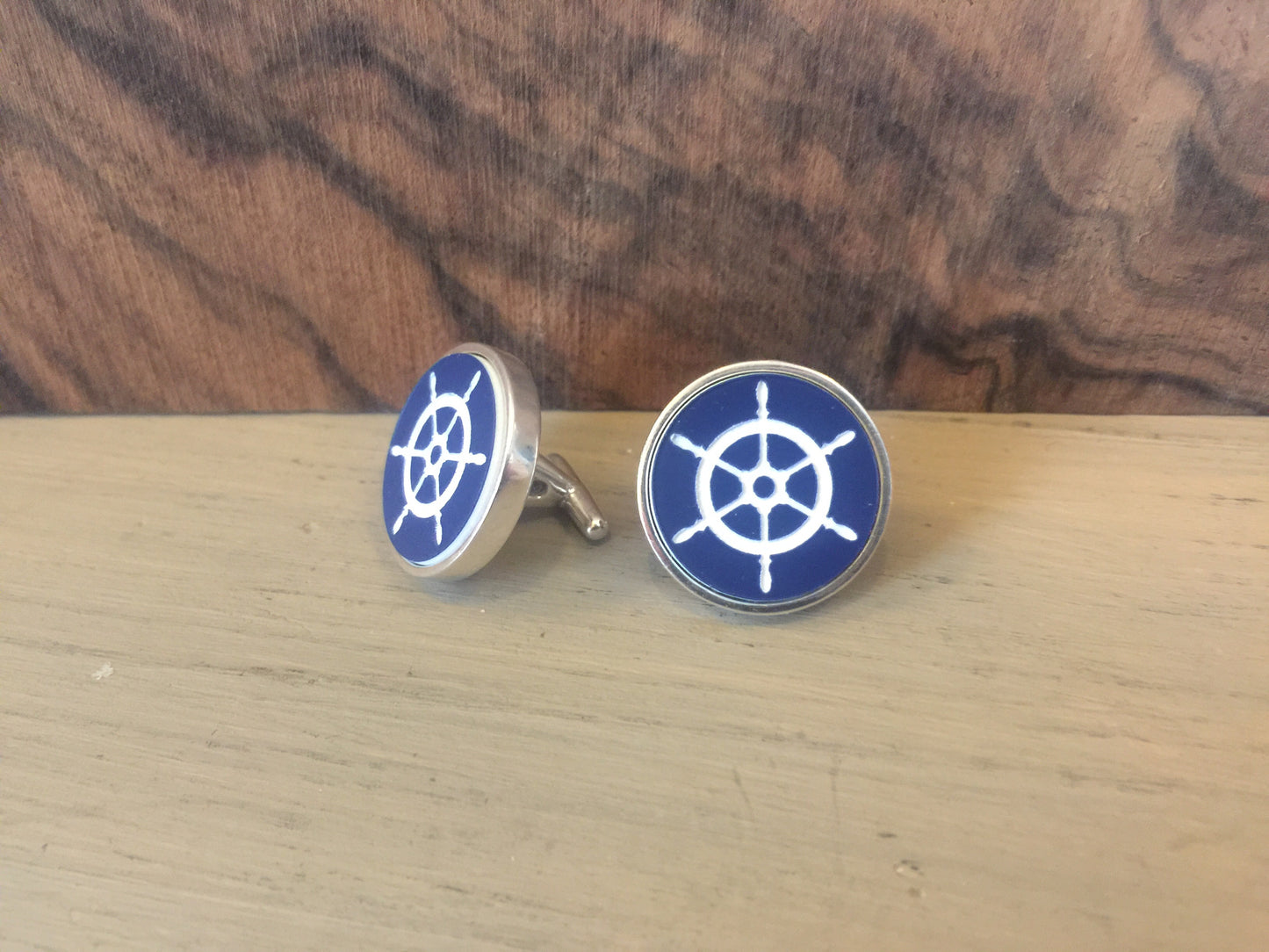 Ships Wheel Sterling cufflinks