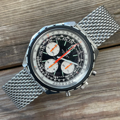 Breitling Navitimer manual wind chronograph on mesh bracelet