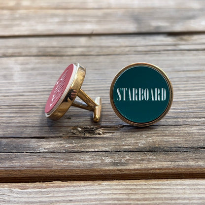 Port and Starboard bronze cufflinks