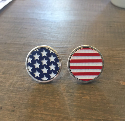 American Flag Sterling cufflinks