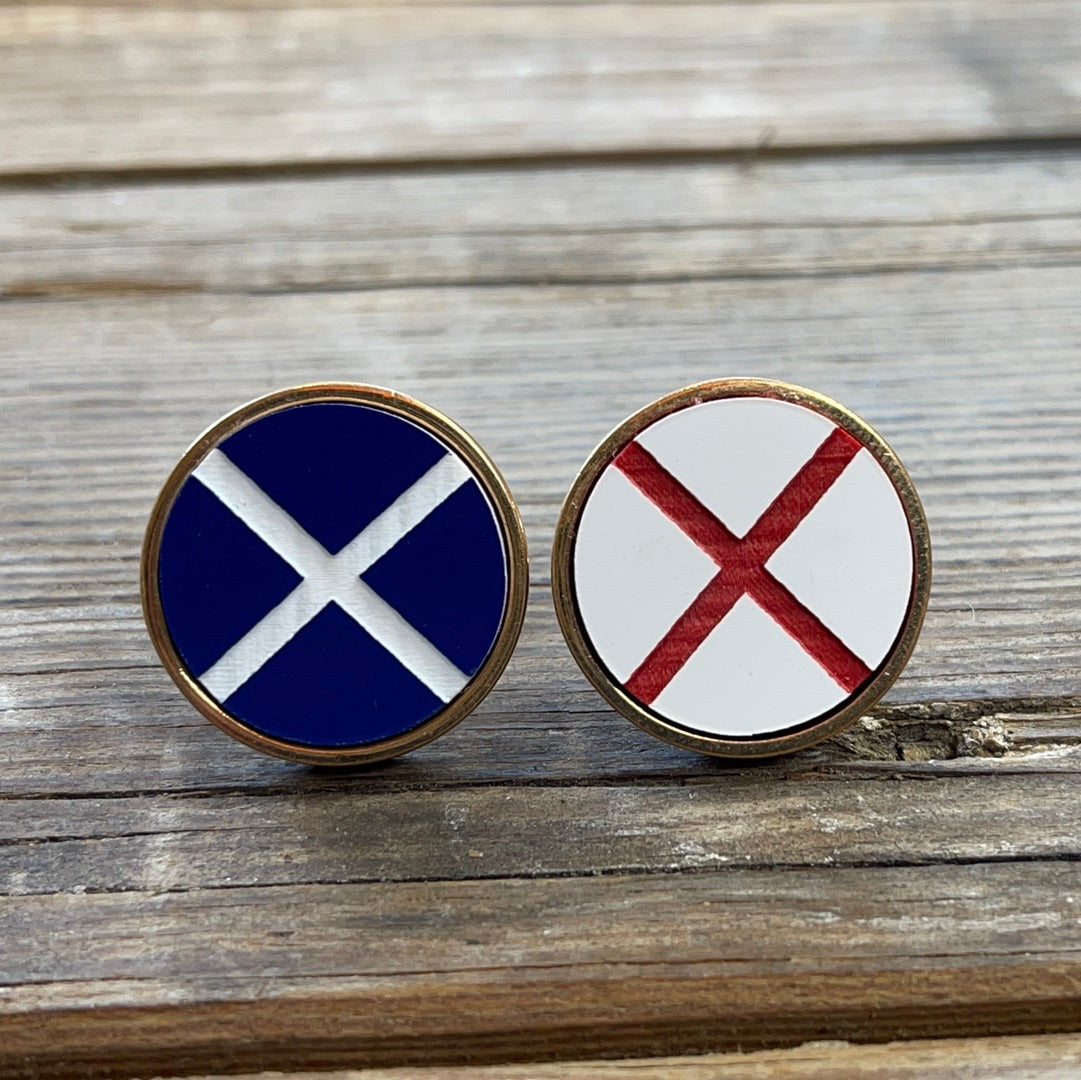 MV (Martha’s Vineyard) signal flag bronze cufflinks