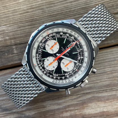 Breitling Navitimer manual wind chronograph on mesh bracelet