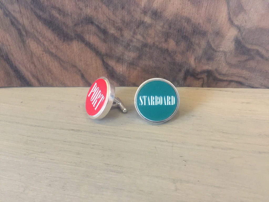 Port and Starboard Sterling cufflinks