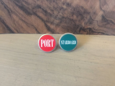 Port and Starboard Sterling cufflinks